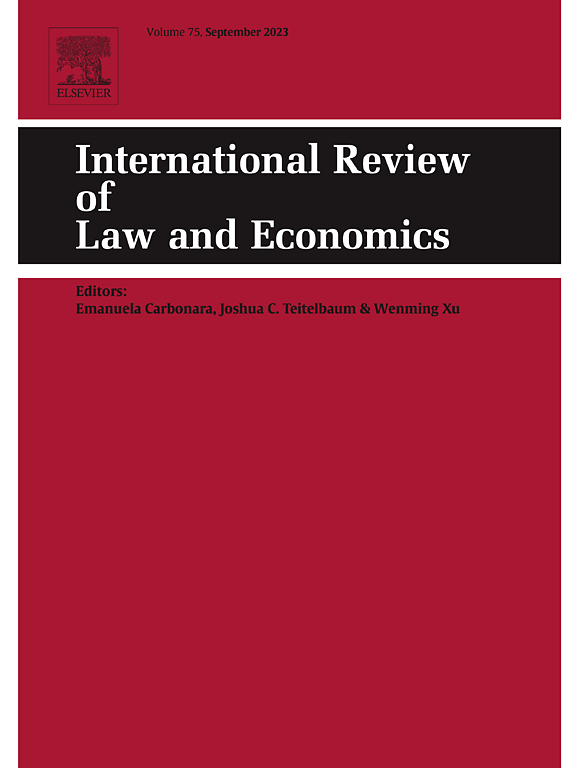 Go to journal home page - International Review of Law and Economics